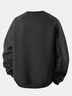 Men's Waffle Textured Crew Neck Sweatshirt