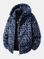 Men's Plush Faux Fur Hooded Zip-Up Jacket