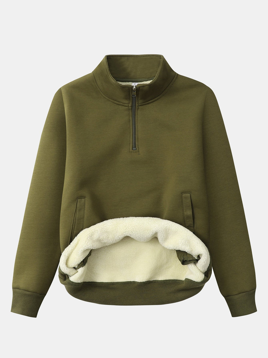 Men's Teddy Fleece-Lined Quarter-Zip Sweatshirt