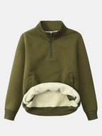 Men's Teddy Fleece-Lined Quarter-Zip Sweatshirt