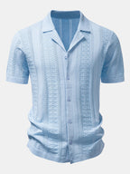 Men's Viscose Open-Knit Shirt and Crinkle Trousers