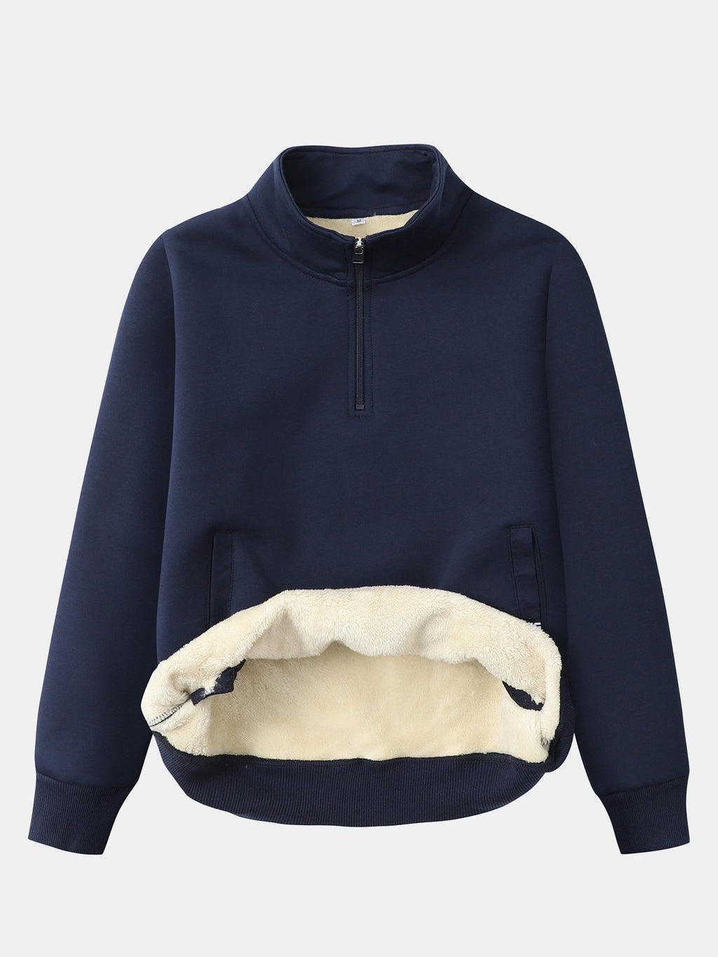 Men's Teddy Fleece-Lined Quarter-Zip Sweatshirt