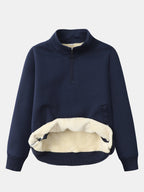 Men's Teddy Fleece-Lined Quarter-Zip Sweatshirt