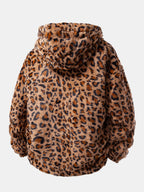 Men's Plush Faux Fur Hooded Zip-Up Jacket