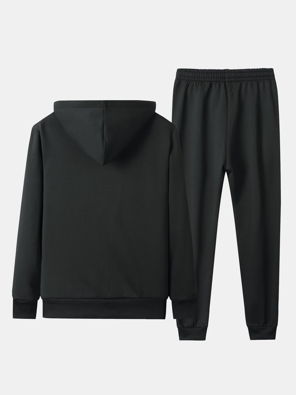 Men's Teddy-Lined Zip Hoodie Tracksuit – Regular Fit Joggers