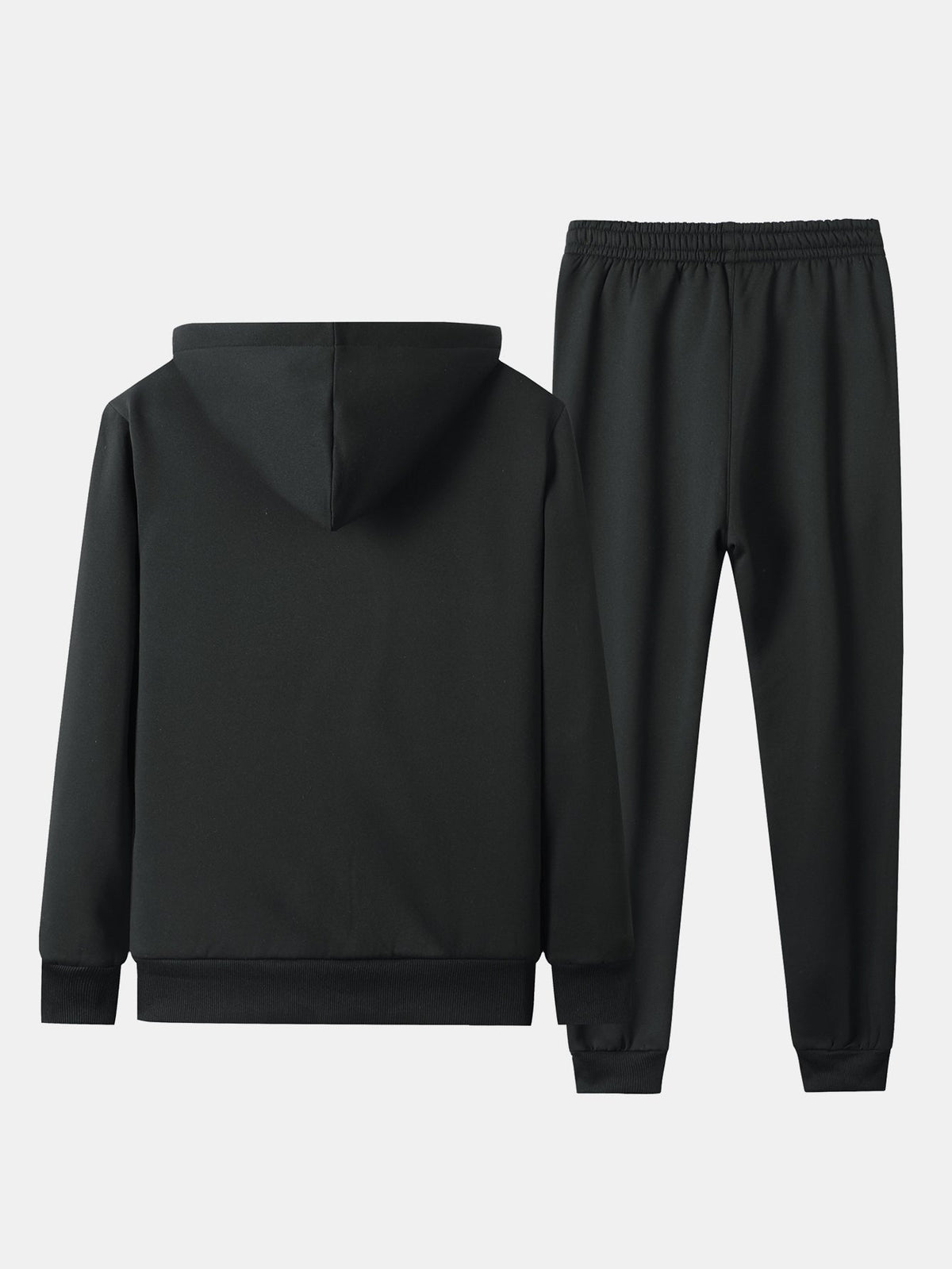 Men's Teddy-Lined Zip Hoodie Tracksuit – Regular Fit Joggers