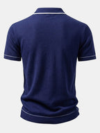 Men's Ribbed Knit Button Shirt Set – Tailored Tapered Trousers