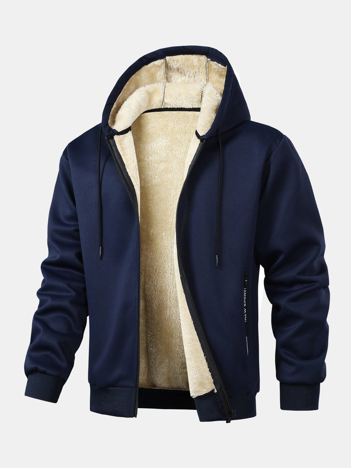 Men's Teddy-Lined Hooded Tracksuit – Zip Jacket and Joggers