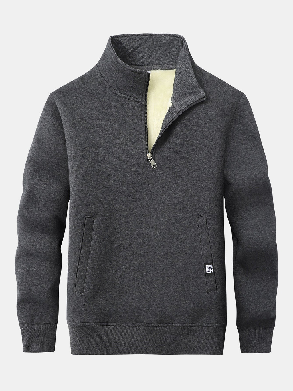 Men's Teddy Fleece-Lined Quarter-Zip Sweatshirt