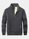 Men's Teddy Fleece-Lined Quarter-Zip Sweatshirt