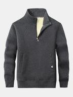 Men's Teddy Fleece-Lined Quarter-Zip Sweatshirt
