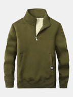 Men's Teddy Fleece-Lined Quarter-Zip Sweatshirt