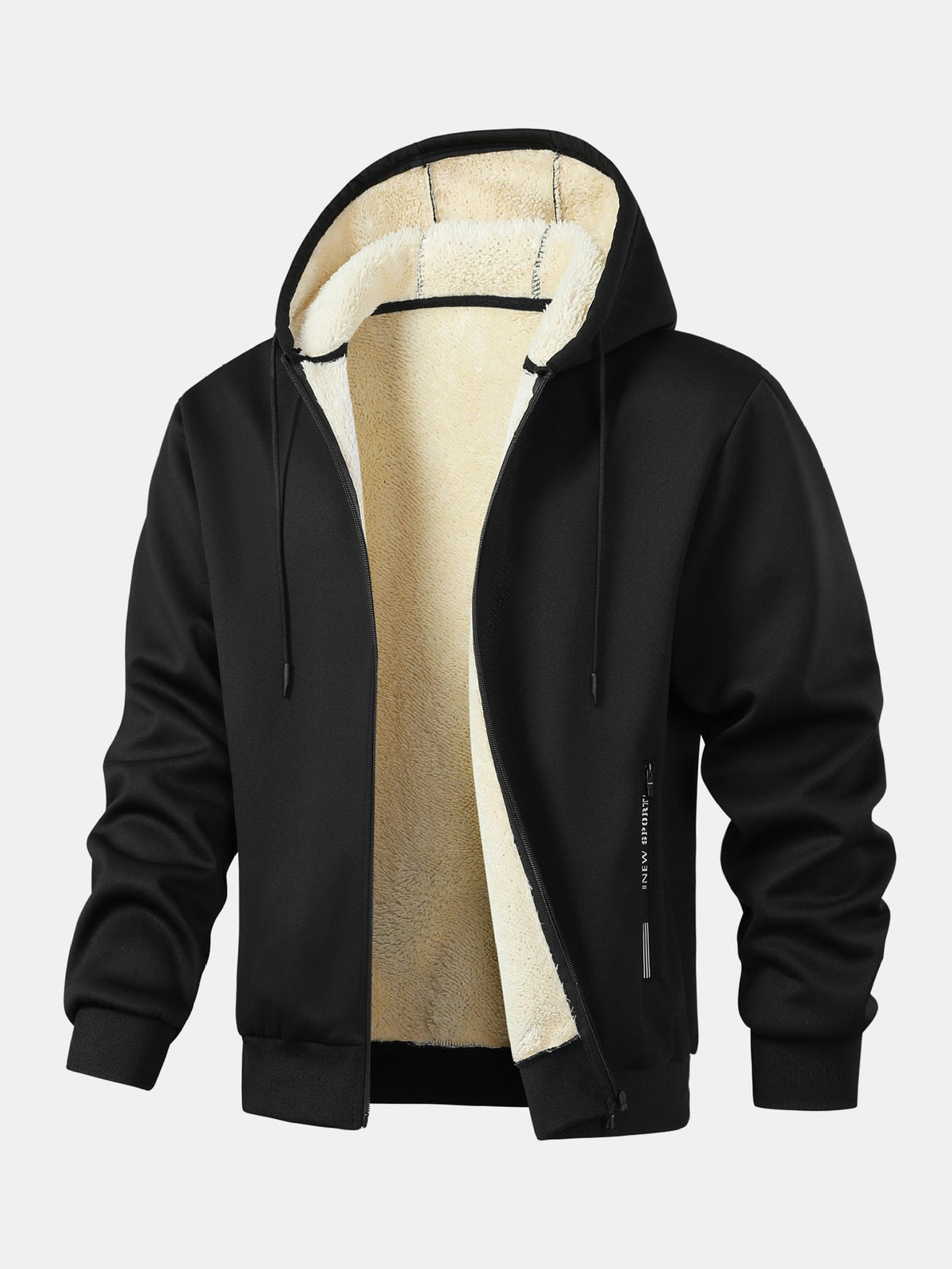 Men's Teddy-Lined Hooded Tracksuit – Zip Jacket and Joggers