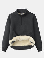 Men's Teddy Fleece-Lined Quarter-Zip Sweatshirt