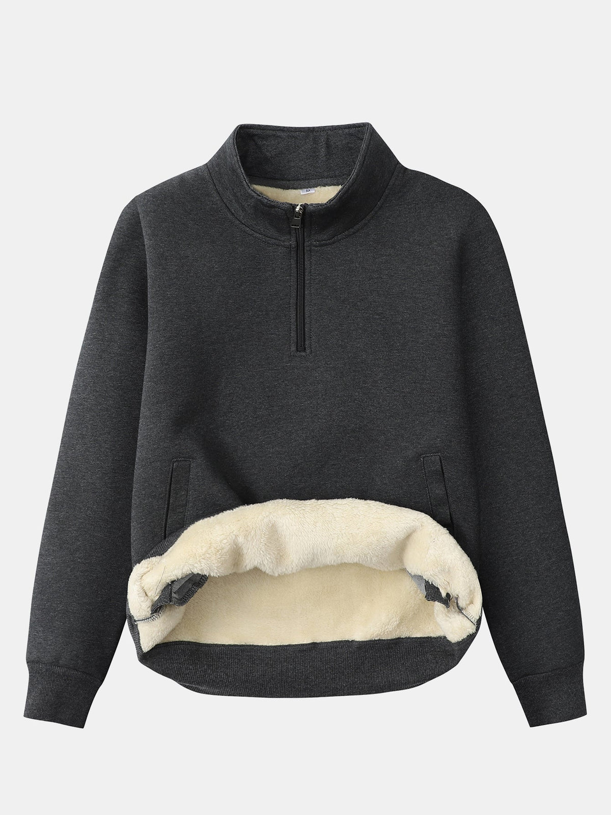 Men's Teddy Fleece-Lined Quarter-Zip Sweatshirt