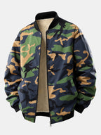 Men's Teddy-Lined Camouflage Bomber Jacket