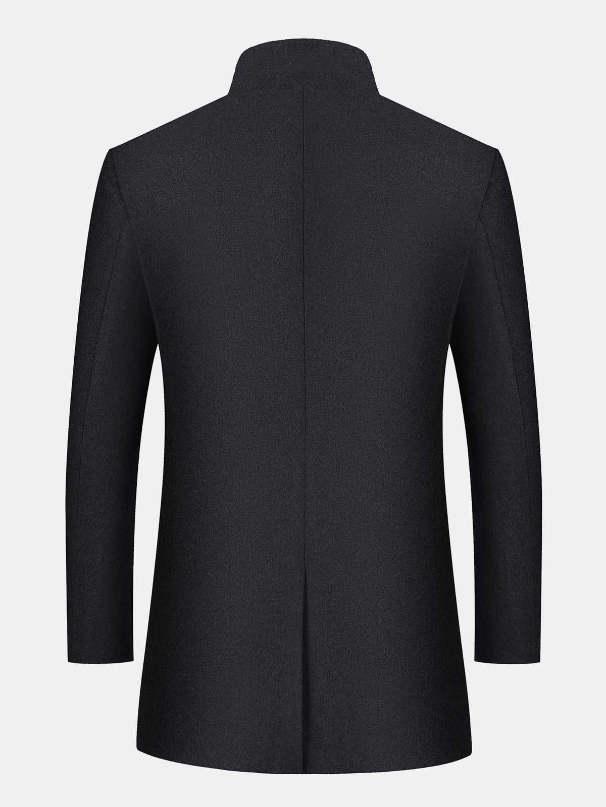Men's Tailored Wool Blend Winter Overcoat with Quilted Lining