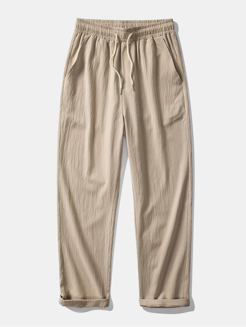 Men's Contrast Texture Shirt and Trouser Set – Cuban Collar