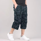 Men's Long Cargo Shorts – Multi-Pocket Utility Style