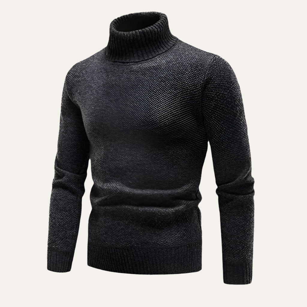 Men's Fine-Knit Turtleneck Jumper – Classic Fit