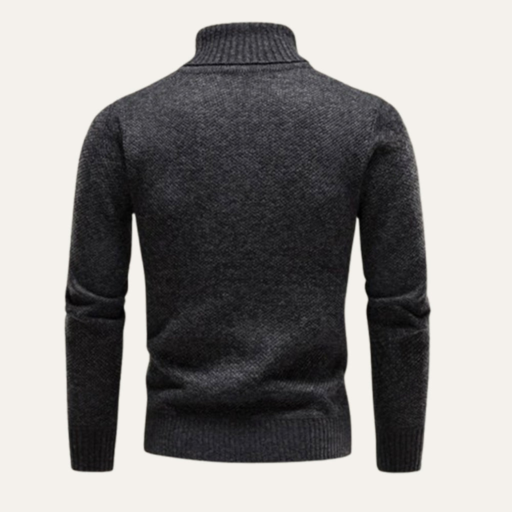 Men's Fine-Knit Turtleneck Jumper – Classic Fit