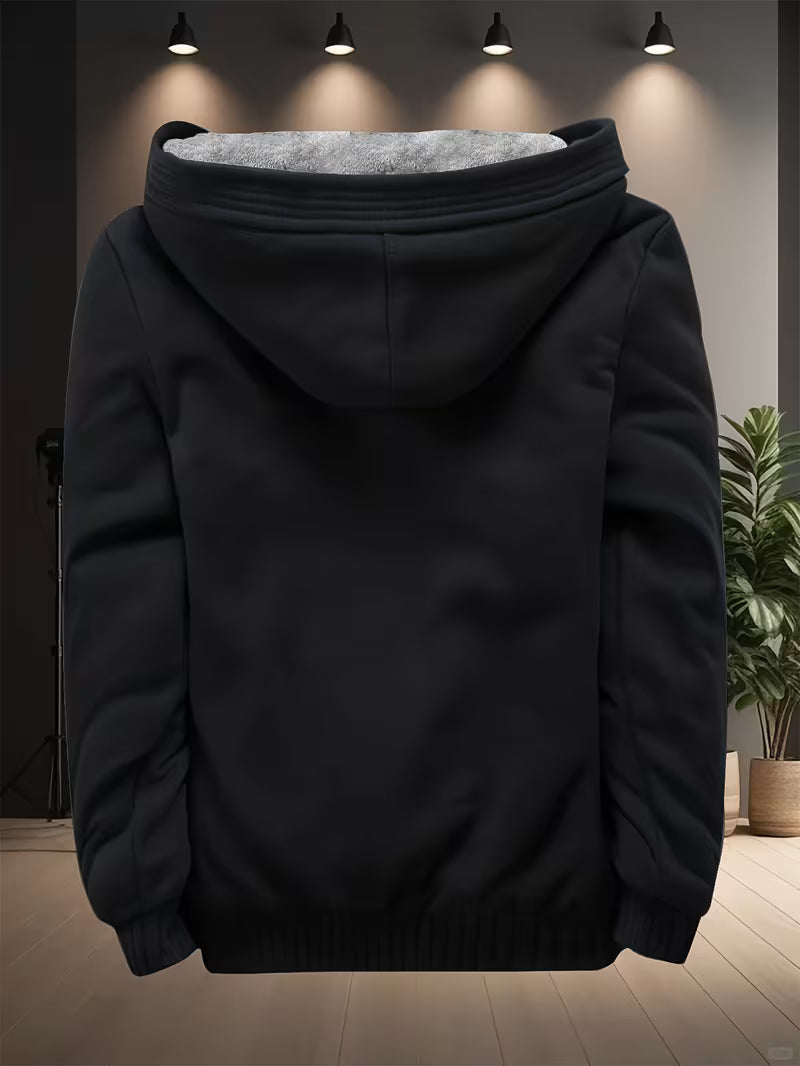Men's Zip-Through Fleece Jacket with Hood