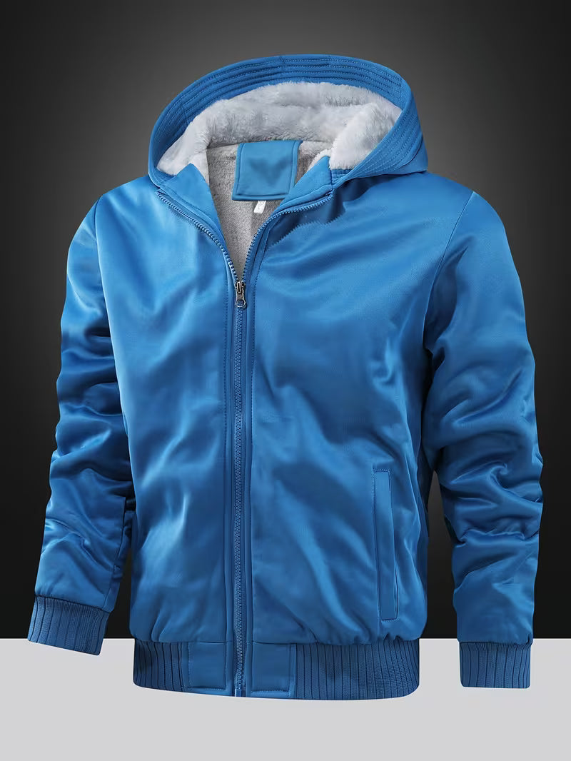 Men's Zip-Through Fleece Jacket with Hood