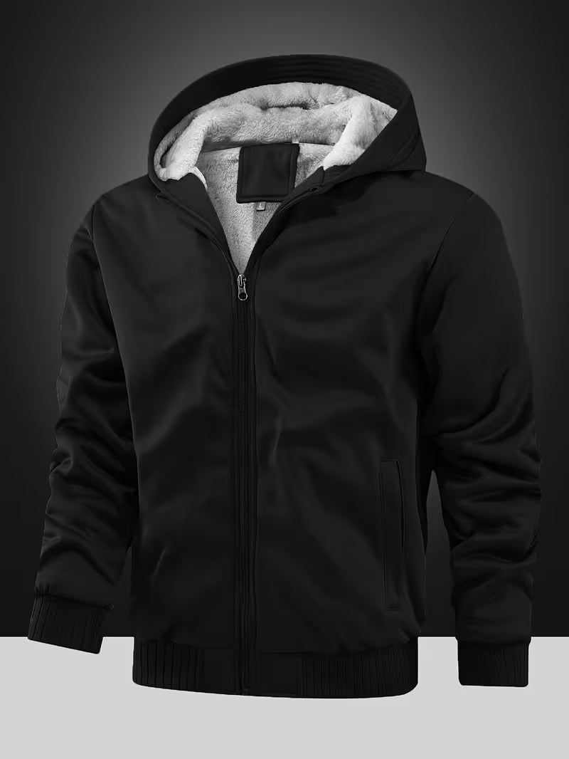 Men's Zip-Through Fleece Jacket with Hood