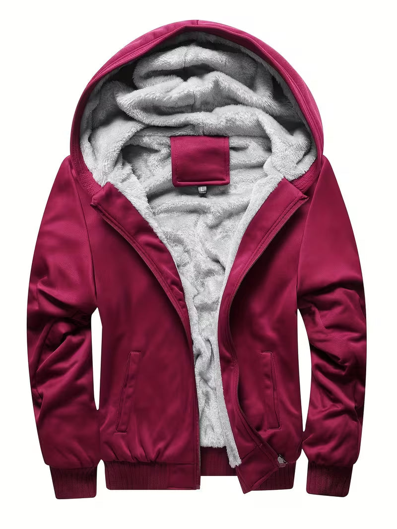 Men's Zip-Through Fleece Jacket with Hood