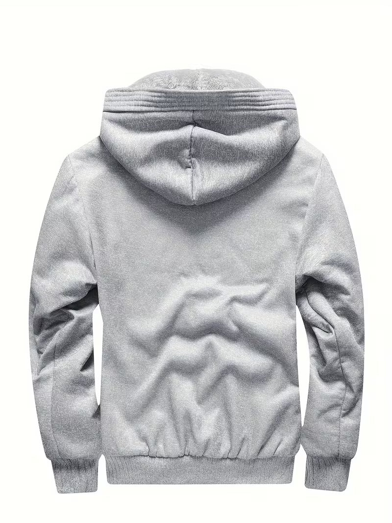 Men's Zip-Through Fleece Jacket with Hood