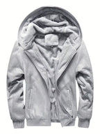 Men's Zip-Through Fleece Jacket with Hood