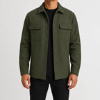 Men's Overshirt with Mandarin Collar – Style 2