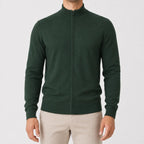 Men's Cardigan with Stand Collar