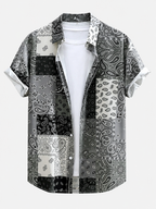 Men's Printed Shirt and Swim Shorts Set – Regular Fit Summer Holiday Co-Ord