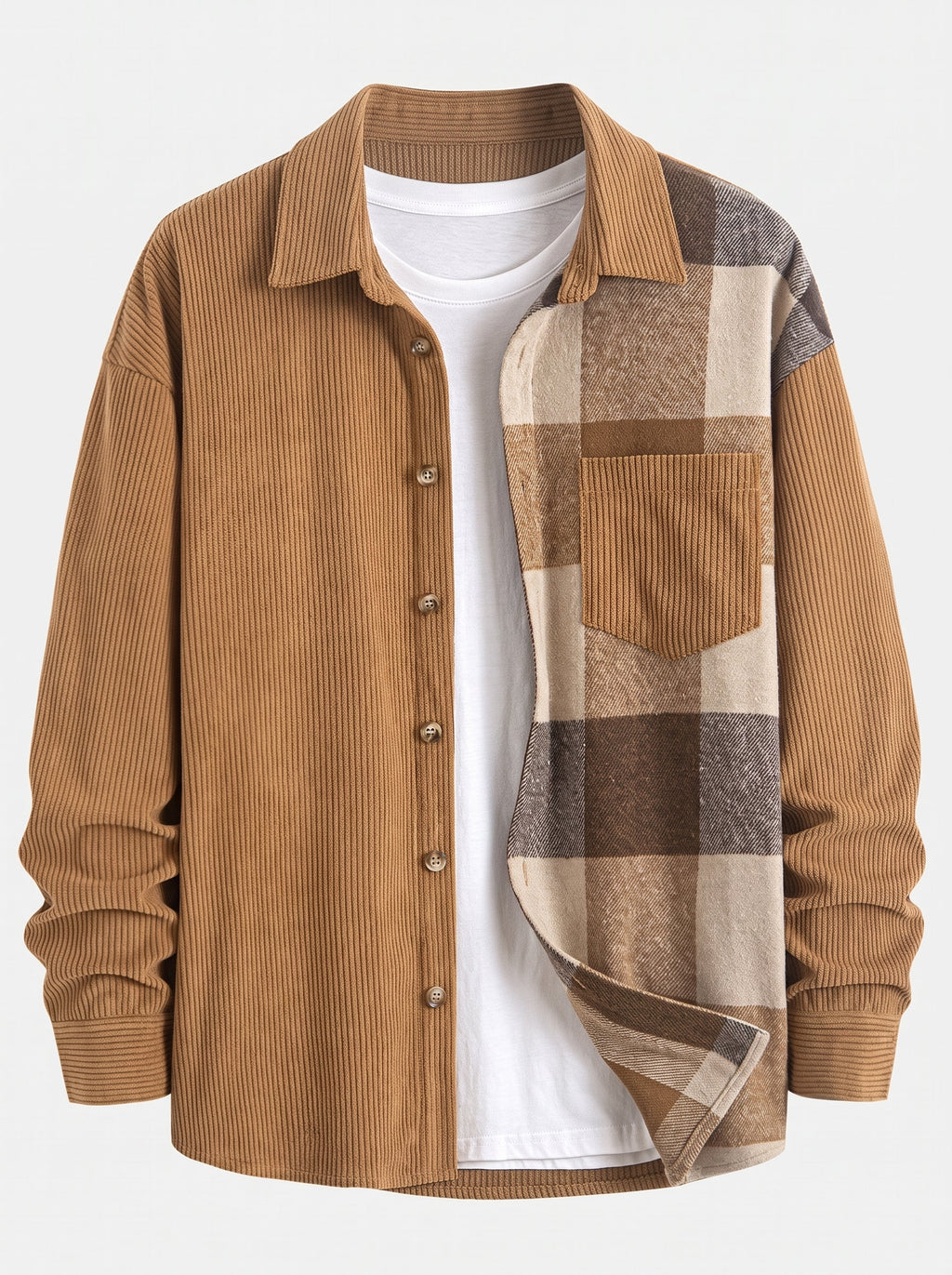 Men's Corduroy Shirt and Cargo Jogger Set