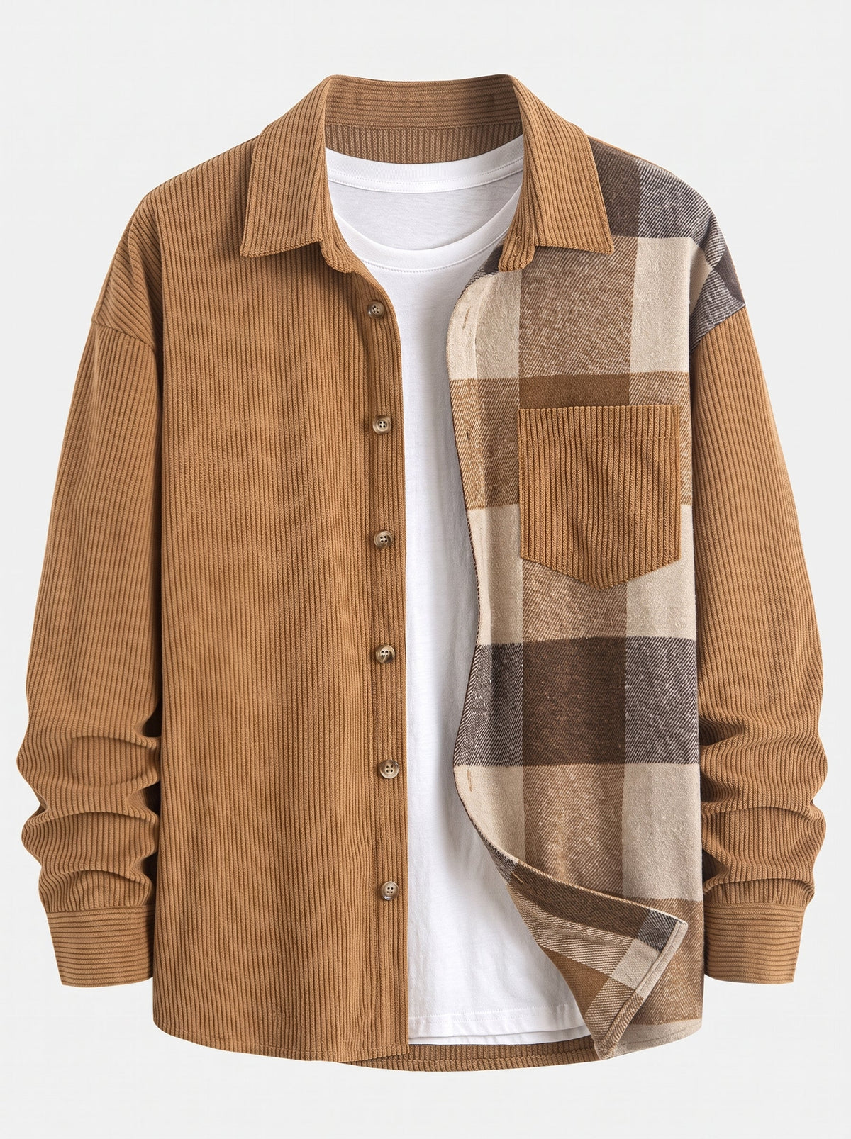 Men's Corduroy Shirt and Cargo Jogger Set