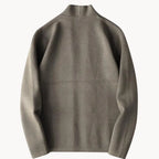 Men's Knitted Cardigan with Stand Collar
