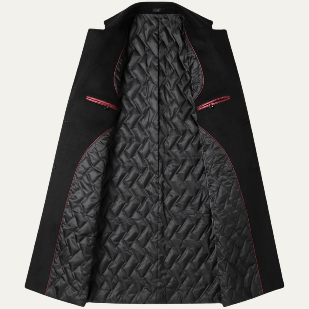 Men's Long Smart Winter Coat – Minimalist Tailored Cut