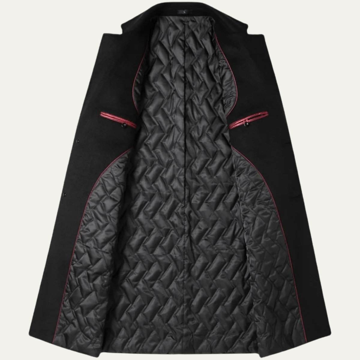 Men's Long Smart Winter Coat – Minimalist Tailored Cut