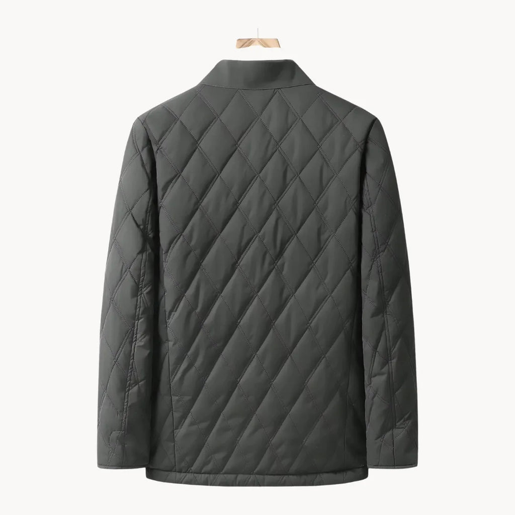 Men's Quilted Jacket with Classic Collar