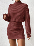 Women's Mini Dress with long sleeves and slim fit