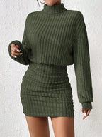 Women's Mini Dress with long sleeves and slim fit