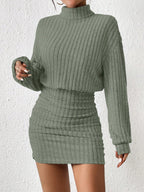 Women's Mini Dress with long sleeves and slim fit
