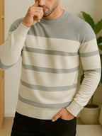 Men's Striped Crew Neck Jumper
