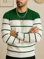 Men's Striped Crew Neck Jumper