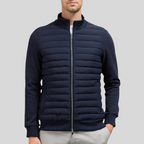 Men's Quilted Jacket with Stand Collar