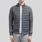 Men's Quilted Jacket with Stand Collar