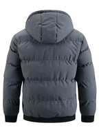Men's Quilted Jacket with Hood and Fleece Lining