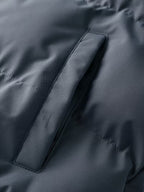 Men's Quilted Jacket with Hood and Fleece Lining