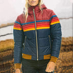 Women's Zip-front Bomber Jacket – Dark Blue